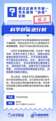 通过近视手术能一劳永逸地“治愈”近视？