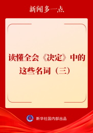 新闻多一点 | 读懂全会《决定》中的这些名词（三）